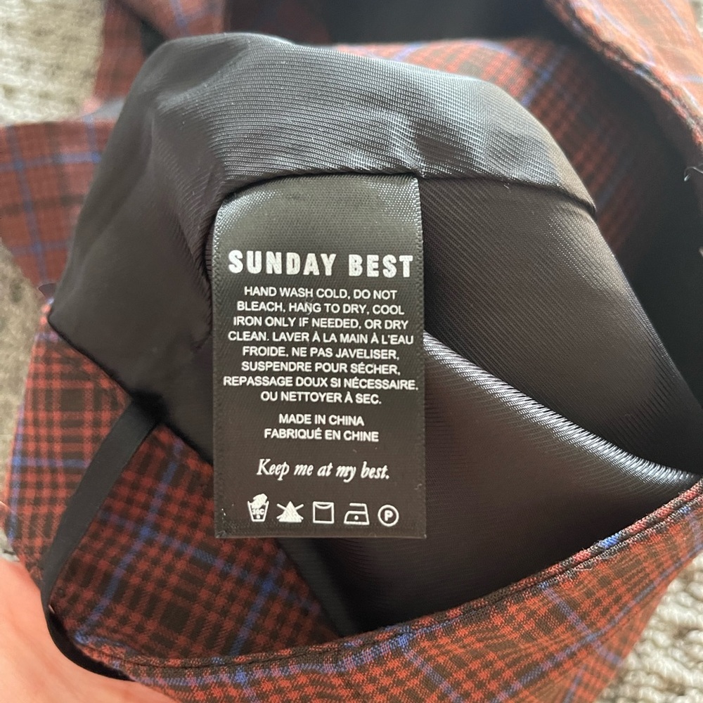 🩷SUNDAY BEST PLAID MINI SKIRT, Size 6 - Picture 4 of 5
